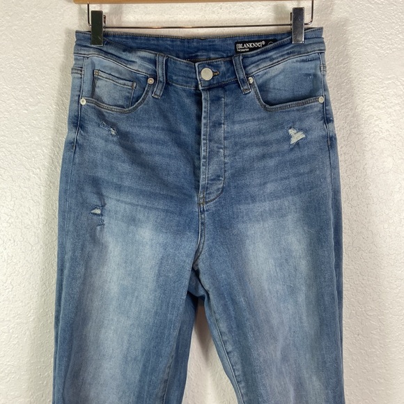 Euc Blank NYC Baxter ribcage high waist distressed wide leg jeans - Picture 4 of 12